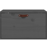 VidaXL Wandkast 60x30x35 cm massief grenenhout grijs