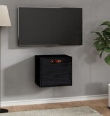 VidaXL Wandkast 40x30x35 cm massief grenenhout zwart