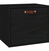 VidaXL Wandkast 40x30x35 cm massief grenenhout zwart