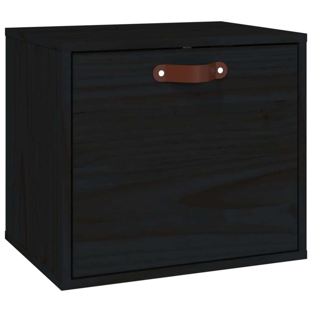 VidaXL Wandkast 40x30x35 cm massief grenenhout zwart