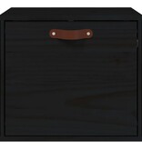 VidaXL Wandkast 40x30x35 cm massief grenenhout zwart