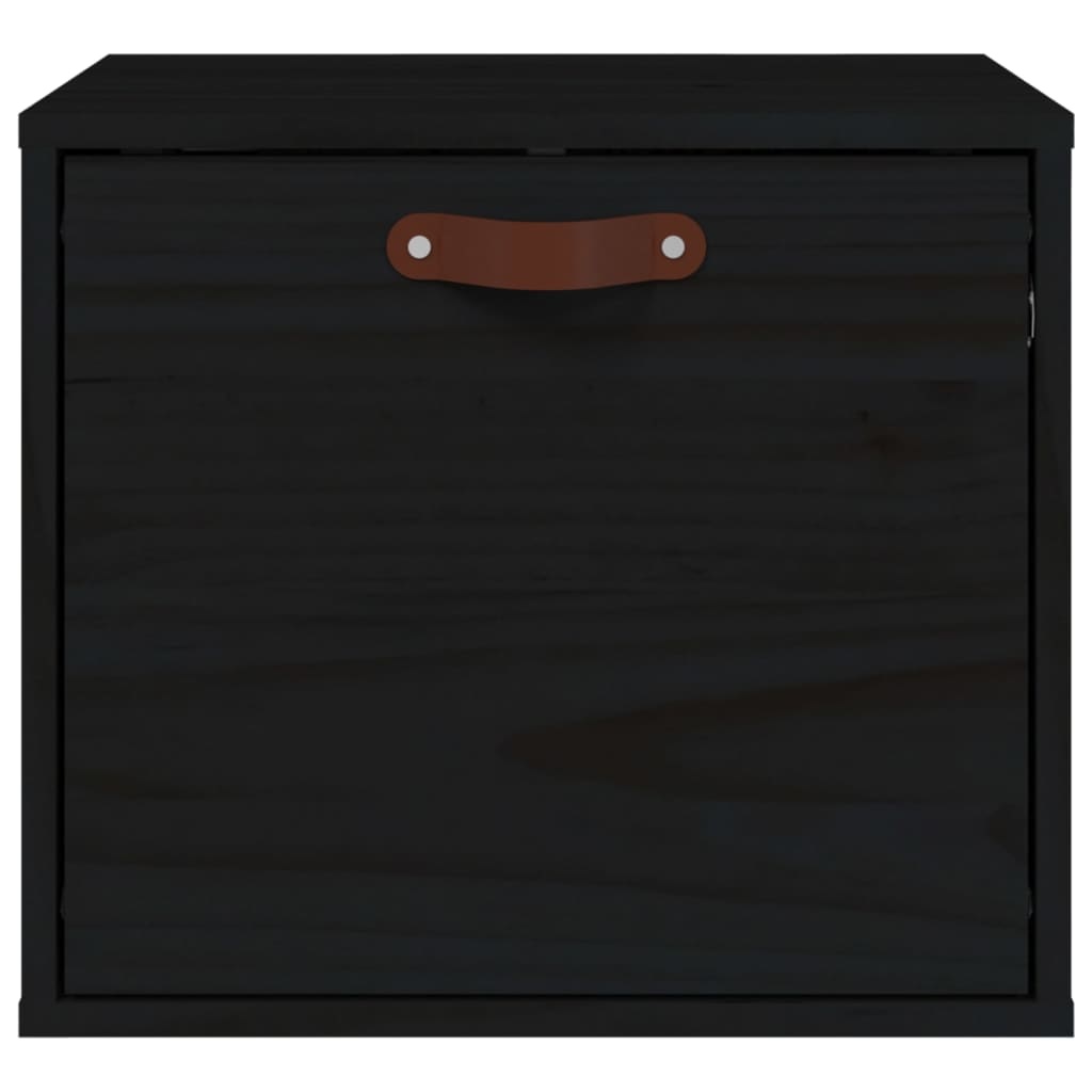 VidaXL Wandkast 40x30x35 cm massief grenenhout zwart