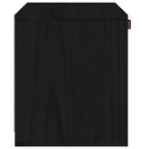 VidaXL Wandkast 40x30x35 cm massief grenenhout zwart