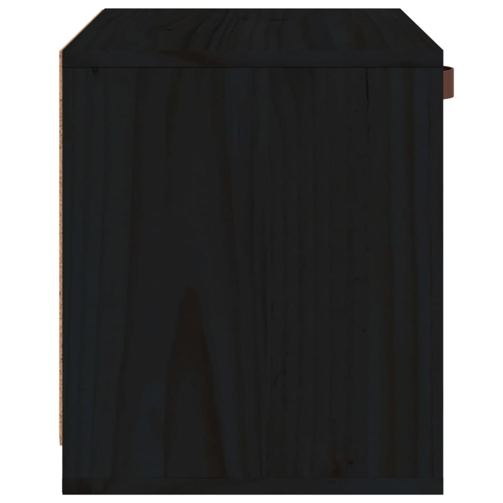 VidaXL Wandkast 40x30x35 cm massief grenenhout zwart