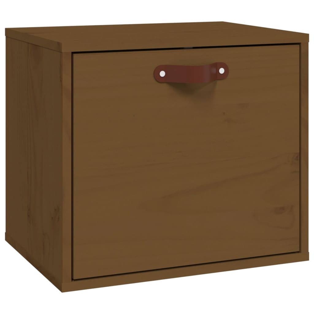 VidaXL Wandkast 40x30x35 cm massief grenenhout honingbruin