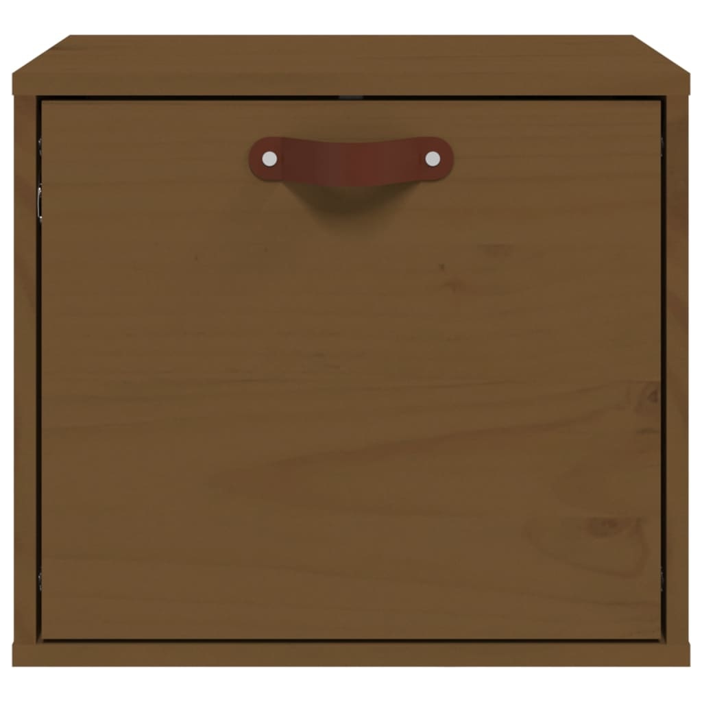VidaXL Wandkast 40x30x35 cm massief grenenhout honingbruin