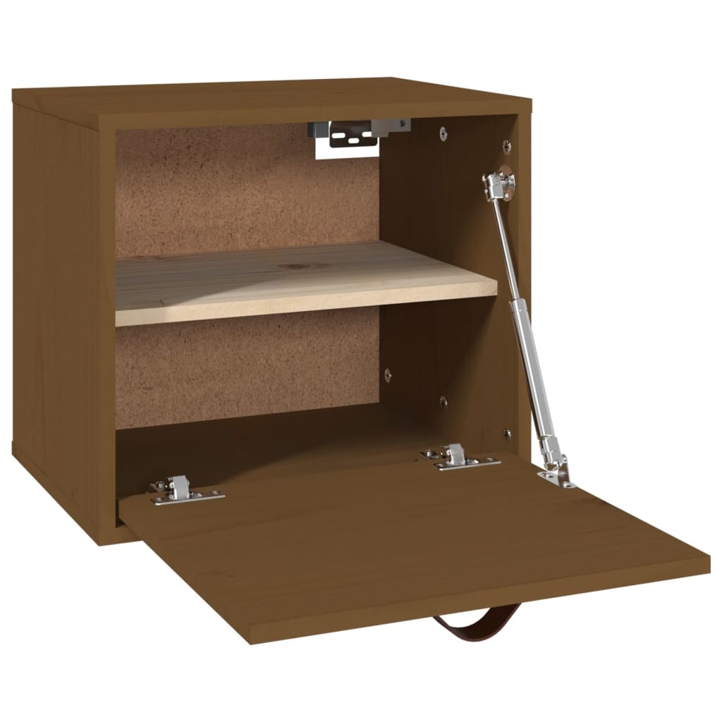 VidaXL Wandkast 40x30x35 cm massief grenenhout honingbruin