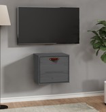 VidaXL Wandkast 40x30x35 cm massief grenenhout grijs