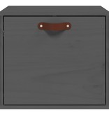 VidaXL Wandkast 40x30x35 cm massief grenenhout grijs