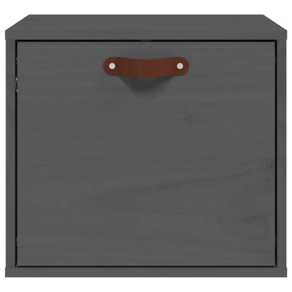 VidaXL Wandkast 40x30x35 cm massief grenenhout grijs