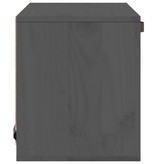 VidaXL Wandkast 40x30x35 cm massief grenenhout grijs