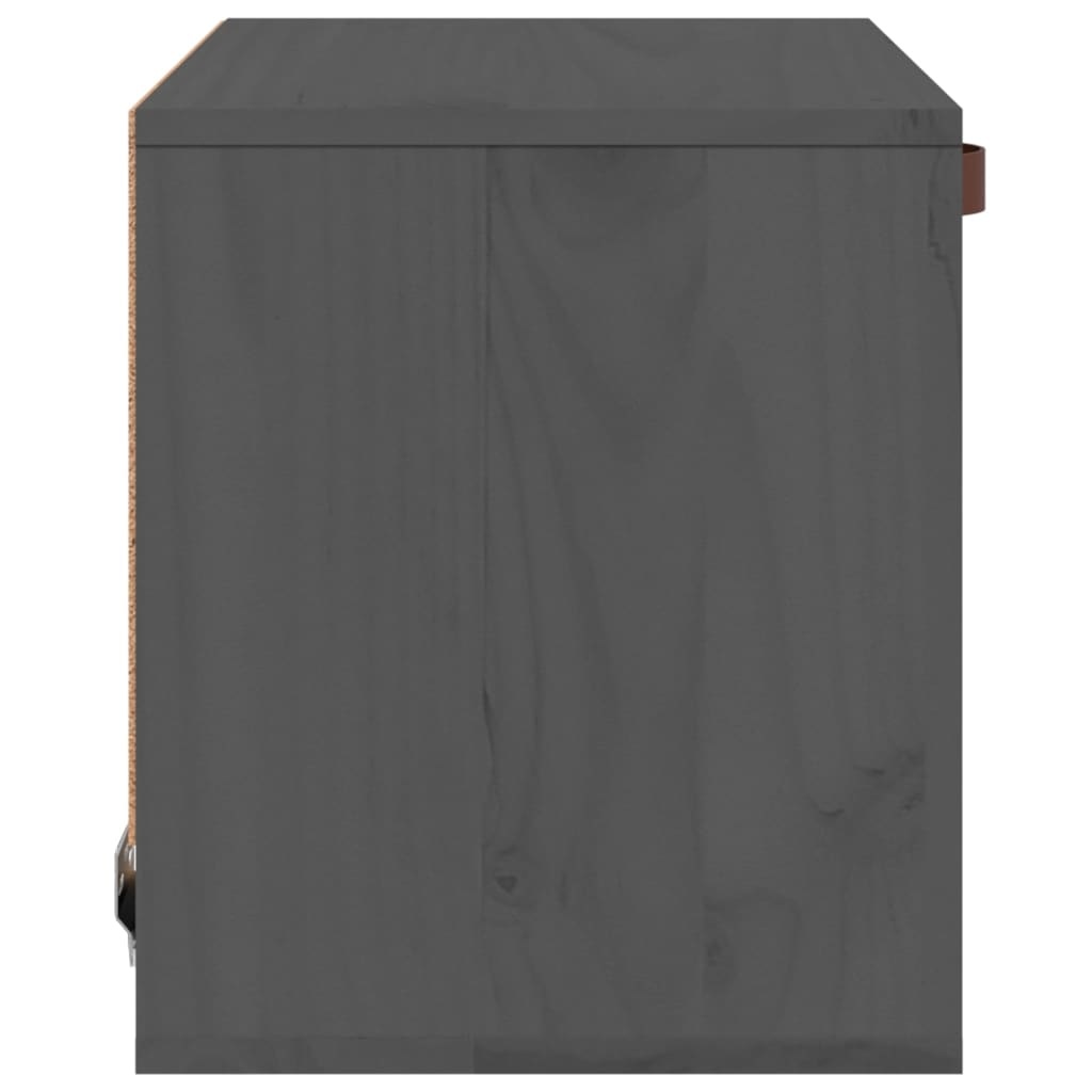 VidaXL Wandkast 40x30x35 cm massief grenenhout grijs