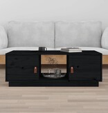 VidaXL Salontafel 100x50x35 cm massief grenenhout zwart