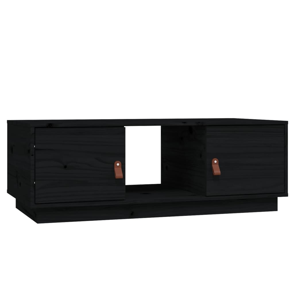 VidaXL Salontafel 100x50x35 cm massief grenenhout zwart