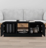 VidaXL Salontafel 100x50x35 cm massief grenenhout zwart
