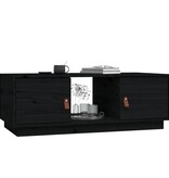 VidaXL Salontafel 100x50x35 cm massief grenenhout zwart
