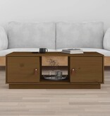 VidaXL Salontafel 100x50x35 cm massief grenenhout honingbruin