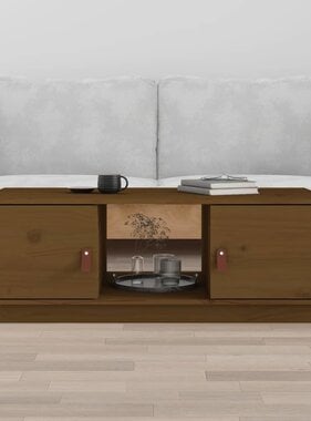 VidaXL Salontafel 100x50x35 cm massief grenenhout honingbruin