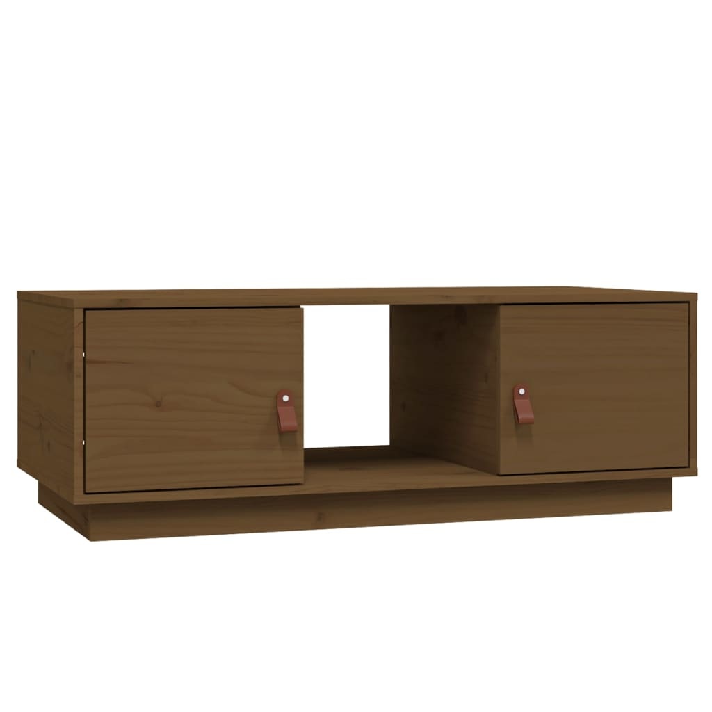 VidaXL Salontafel 100x50x35 cm massief grenenhout honingbruin