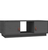 VidaXL Salontafel 100x50x35 cm massief grenenhout grijs