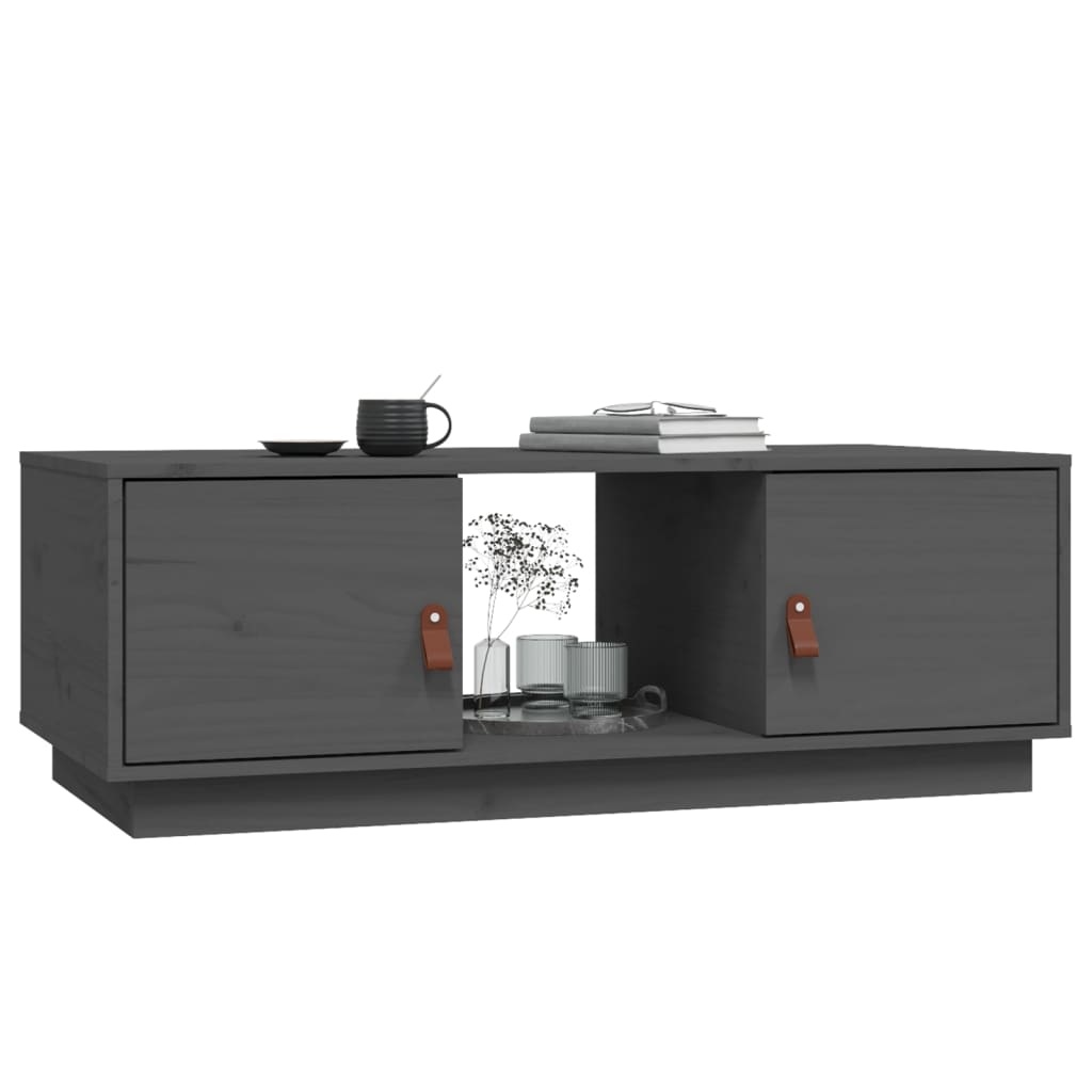 VidaXL Salontafel 100x50x35 cm massief grenenhout grijs