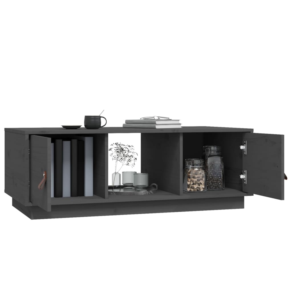 VidaXL Salontafel 100x50x35 cm massief grenenhout grijs