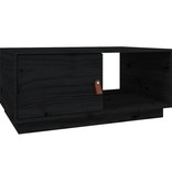 VidaXL Salontafel 80x50x35,5 cm massief grenenhout zwart