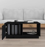 VidaXL Salontafel 80x50x35,5 cm massief grenenhout zwart