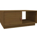 VidaXL Salontafel 80x50x35,5 cm massief grenenhout honingbruin