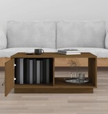 VidaXL Salontafel 80x50x35,5 cm massief grenenhout honingbruin
