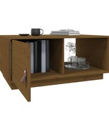 VidaXL Salontafel 80x50x35,5 cm massief grenenhout honingbruin