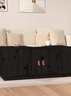 VidaXL Salontafel 100x50x41 cm massief grenenhout zwart