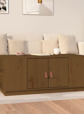 VidaXL Salontafel 100x50x41 cm massief grenenhout honingbruin