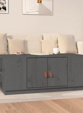 VidaXL Salontafel 100x50x41 cm massief grenenhout grijs