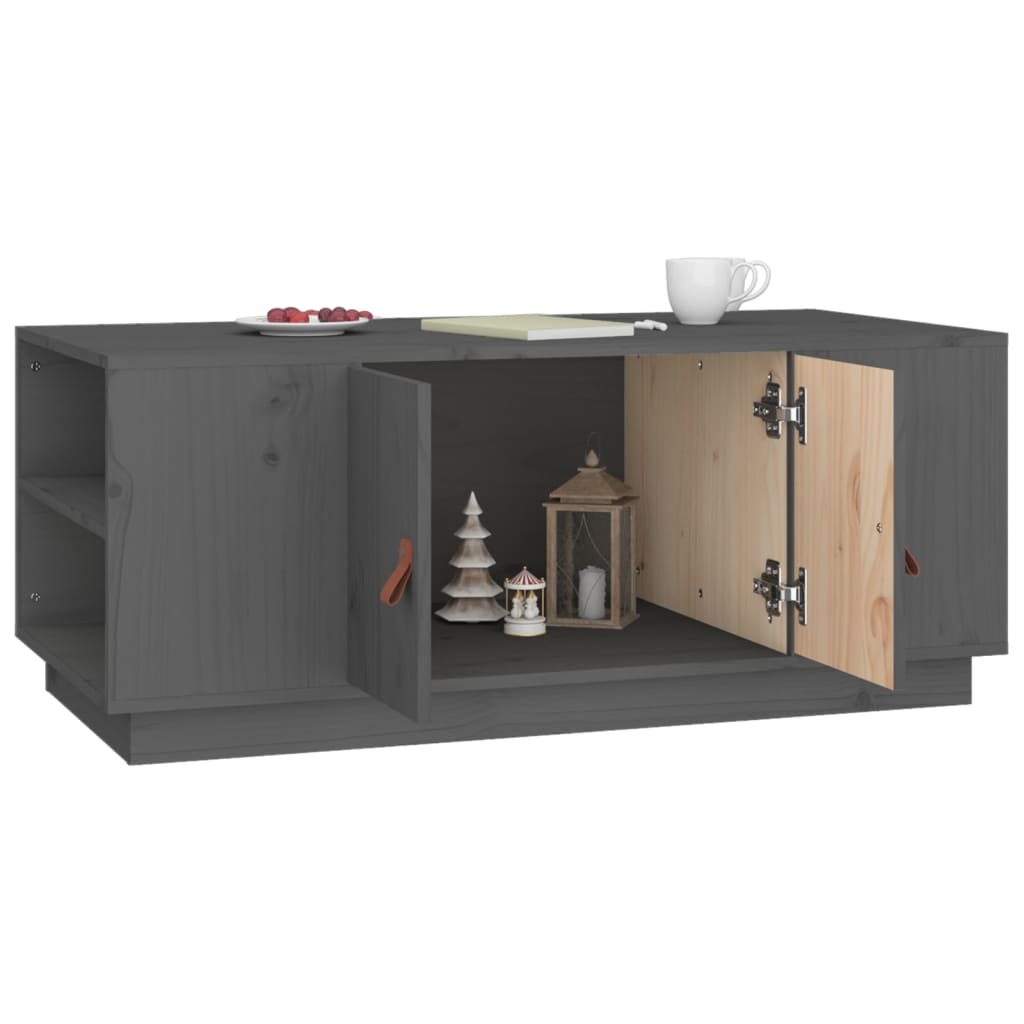 VidaXL Salontafel 100x50x41 cm massief grenenhout grijs