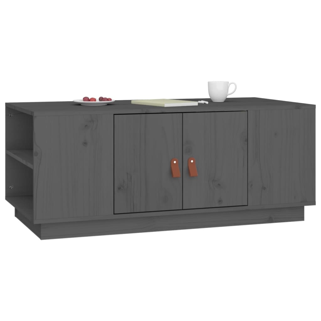 VidaXL Salontafel 100x50x41 cm massief grenenhout grijs