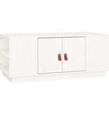 VidaXL Salontafel 100x50x41 cm massief grenenhout wit