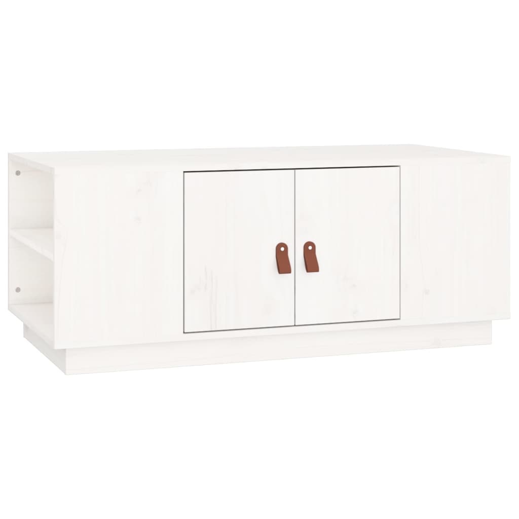 VidaXL Salontafel 100x50x41 cm massief grenenhout wit