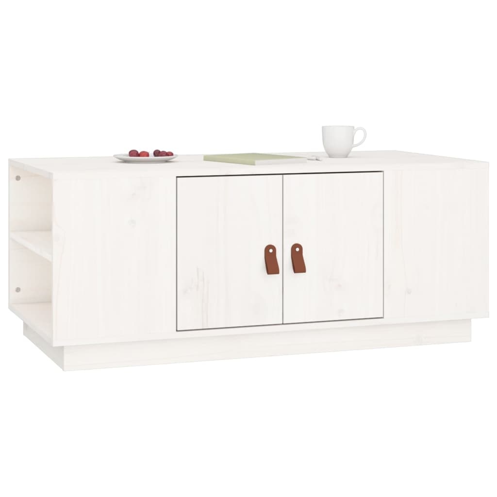 VidaXL Salontafel 100x50x41 cm massief grenenhout wit
