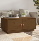 VidaXL Salontafel 80x50x35 cm massief grenenhout honingbruin