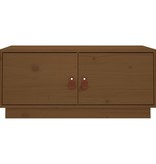 VidaXL Salontafel 80x50x35 cm massief grenenhout honingbruin