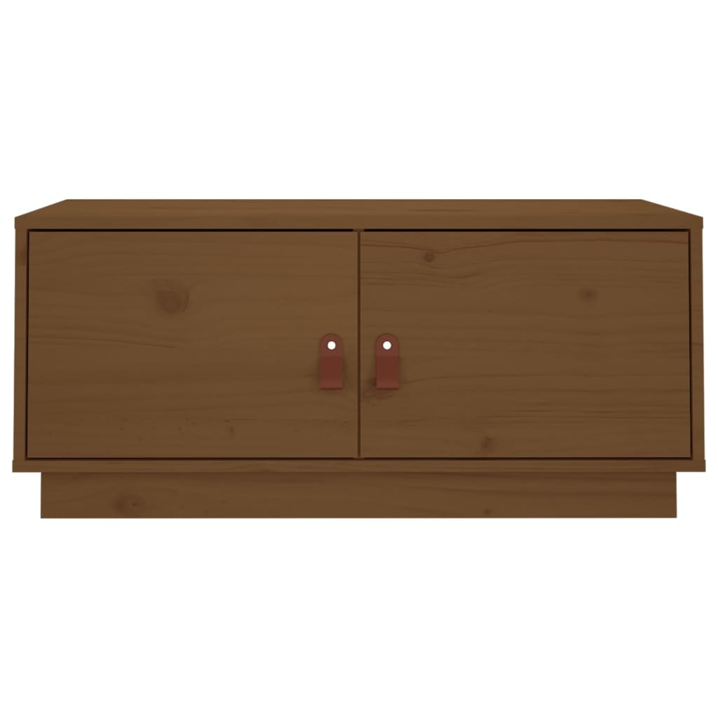 VidaXL Salontafel 80x50x35 cm massief grenenhout honingbruin