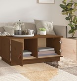 VidaXL Salontafel 80x50x35 cm massief grenenhout honingbruin