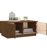 VidaXL Salontafel 80x50x35 cm massief grenenhout honingbruin