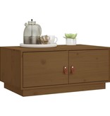 VidaXL Salontafel 80x50x35 cm massief grenenhout honingbruin
