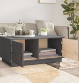 VidaXL Salontafel 80x50x35 cm massief grenenhout grijs