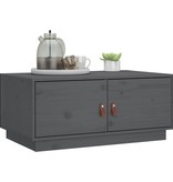 VidaXL Salontafel 80x50x35 cm massief grenenhout grijs