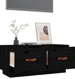 VidaXL Tv-meubel 80x34x35 cm massief grenenhout zwart