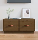 VidaXL Tv-meubel 80x34x35 cm massief grenenhout honingbruin