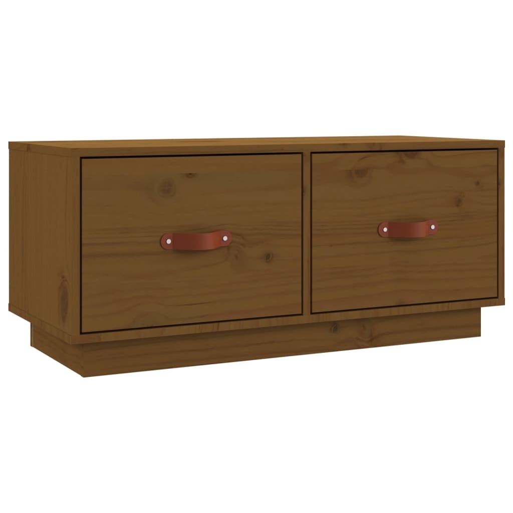 VidaXL Tv-meubel 80x34x35 cm massief grenenhout honingbruin